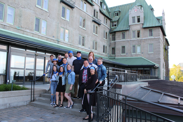 The entire team were guests at the Manoir Richelieu